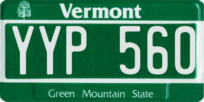 VT license plate YYP560