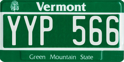 VT license plate YYP566