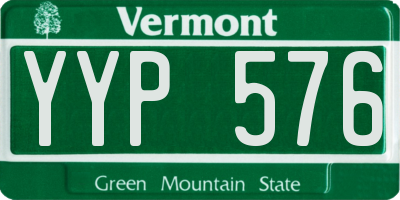 VT license plate YYP576