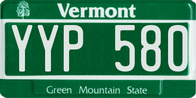 VT license plate YYP580