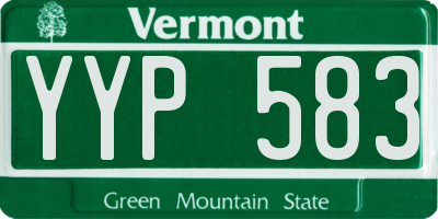 VT license plate YYP583