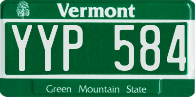 VT license plate YYP584