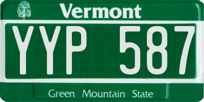 VT license plate YYP587