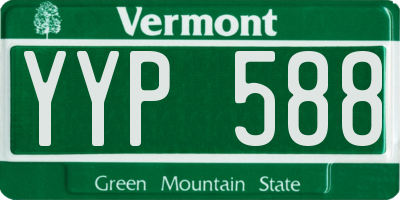 VT license plate YYP588