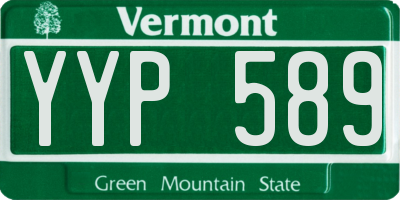 VT license plate YYP589