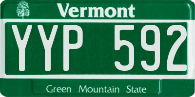 VT license plate YYP592