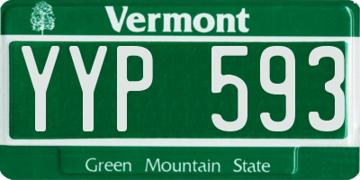 VT license plate YYP593
