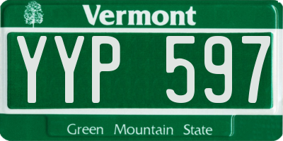 VT license plate YYP597