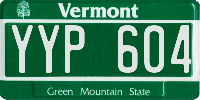 VT license plate YYP604