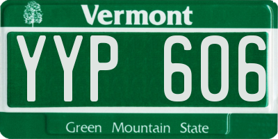 VT license plate YYP606