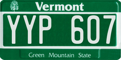VT license plate YYP607