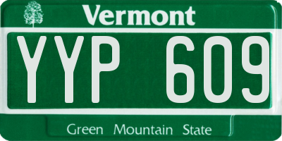 VT license plate YYP609