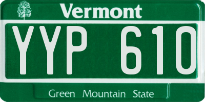 VT license plate YYP610