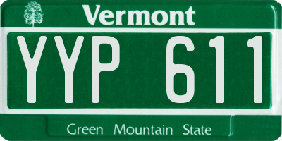 VT license plate YYP611