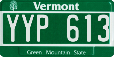 VT license plate YYP613
