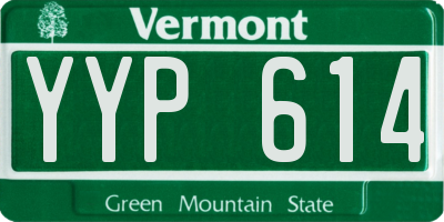 VT license plate YYP614