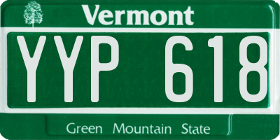 VT license plate YYP618
