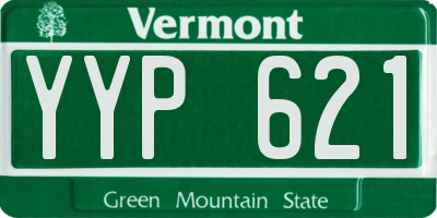 VT license plate YYP621