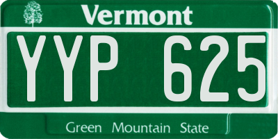 VT license plate YYP625