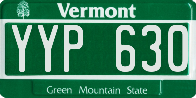 VT license plate YYP630