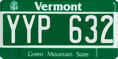 VT license plate YYP632
