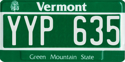 VT license plate YYP635