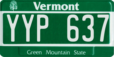 VT license plate YYP637