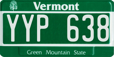 VT license plate YYP638