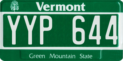 VT license plate YYP644