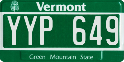VT license plate YYP649