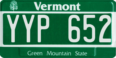 VT license plate YYP652
