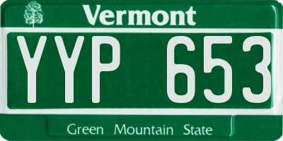 VT license plate YYP653