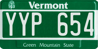 VT license plate YYP654