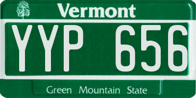 VT license plate YYP656