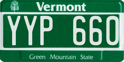 VT license plate YYP660