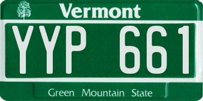 VT license plate YYP661