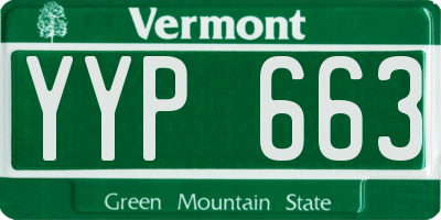 VT license plate YYP663