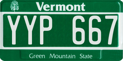 VT license plate YYP667
