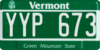 VT license plate YYP673