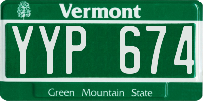 VT license plate YYP674