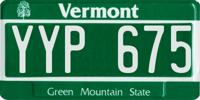 VT license plate YYP675