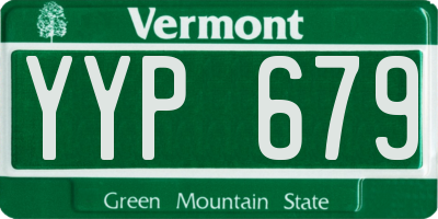 VT license plate YYP679