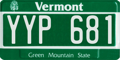VT license plate YYP681