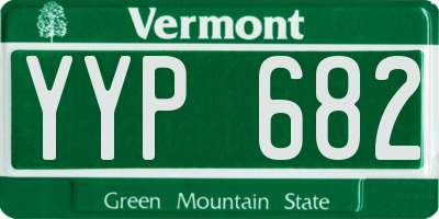 VT license plate YYP682