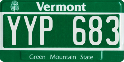 VT license plate YYP683