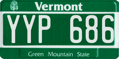 VT license plate YYP686