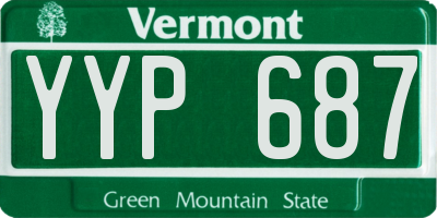 VT license plate YYP687