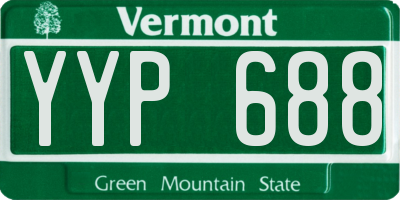 VT license plate YYP688