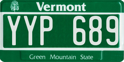 VT license plate YYP689