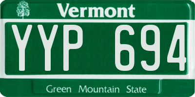 VT license plate YYP694
